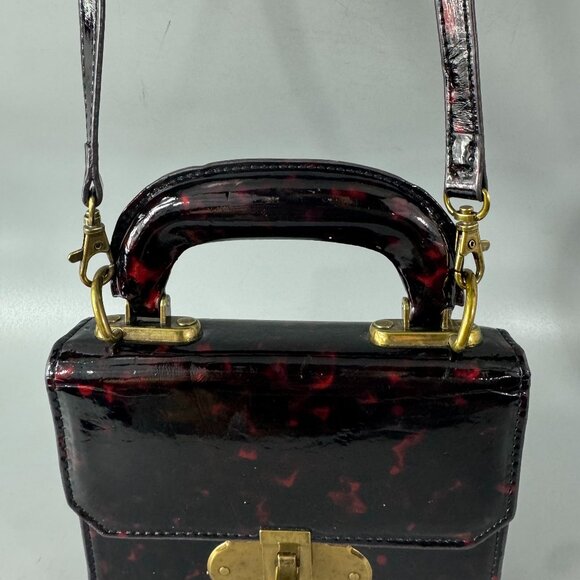 Miss Albright Anthro Tortoise Mini Satchel/Crossbody Bag - Picture 3 of 13